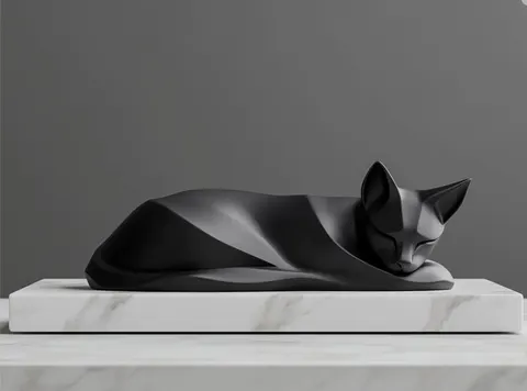 Cat Sleep Чёрный — 3D printed cat figurine