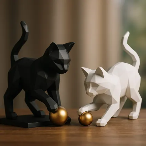 Cats Play With Balls — 3D printed flexi animal