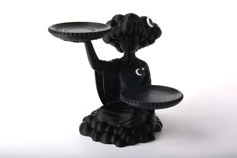 Celestial Moon Goddess Trinket Tray Stand — 3D printed desk organizer