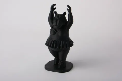 Charming Ballerina Hippo Figurine — 3D printed animal figurine