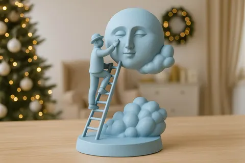 Chasing The Moon — 3D printed flexi animal