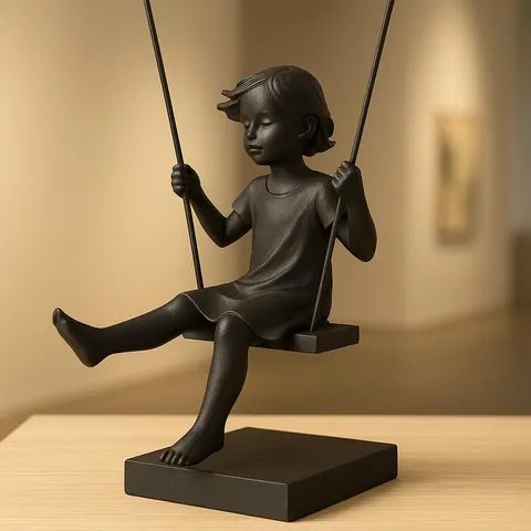 Child On Swing — 3D printed bust sculpture