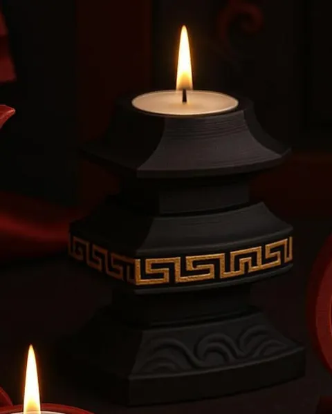 Chinese Candle Stand 2 — 3D printed desk organizer