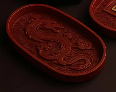 Chinese Dragon Tray — 3D printed desk organizer