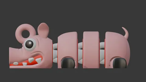 Chopped Pig — 3D printed animal figurine