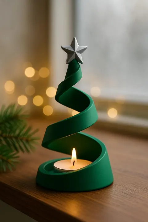 Christmas Tree Candle Holder — 3D printed desk organizer
