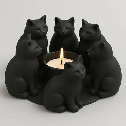 Circle Of Cats — 3D printed cat figurine