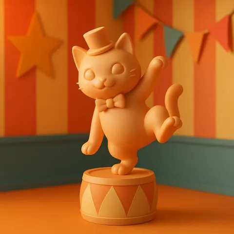 Circus Cat — 3D printed decor piece