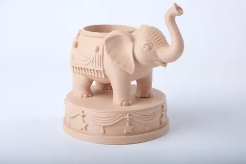 Circus Elephant Planter — 3D printed figural vase