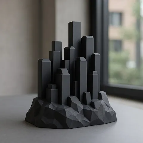 City On Hill — 3D printed decor piece