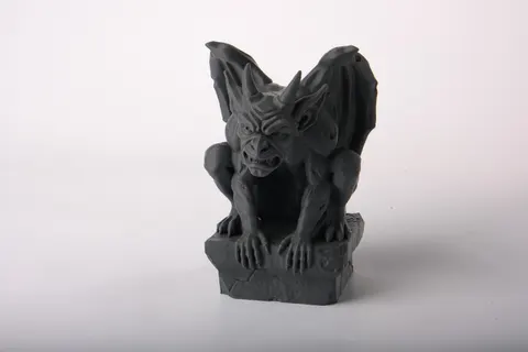 Classic Gothic Gargoyle Perched on Stone — 3D printed gothic figurine