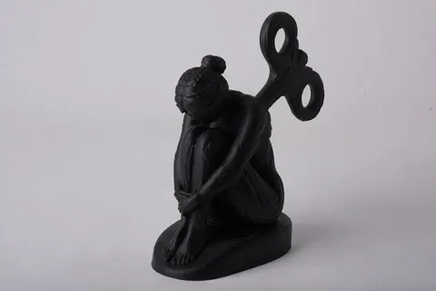 Clockwork Doll Statue — 3D printed bust sculpture