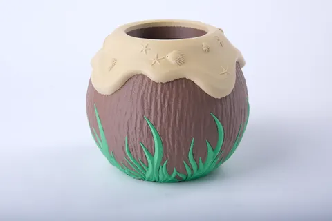 Coconut Pot — 3D printed botanical vase