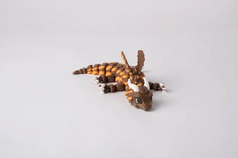 Coffee Dragon Flex Toy — 3D printed flexi dragon