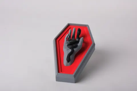 Coffin Hand with Snake — 3D printed wall decor piece