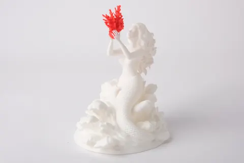 Coral Song Mermaid Sculpture — 3D printed bust sculpture