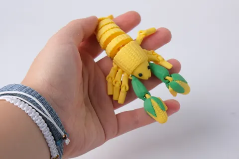 Corn Lobster Flexi Toy — 3D printed fidget toy