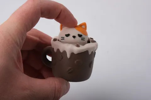 Cozy Cat Clicker Toy — 3D printed fidget toy