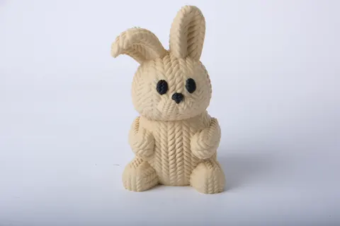 Cozy Knitted Easter Bunny Figurine — 3D printed animal figurine
