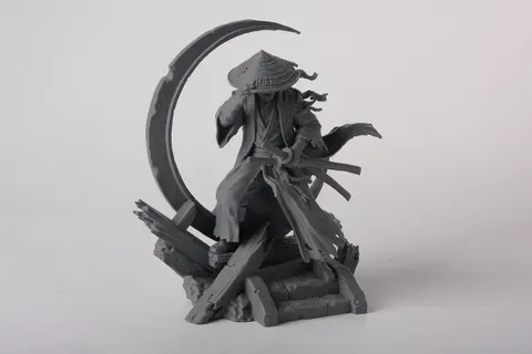 Crescent Moon Ronin — 3D printed bust sculpture