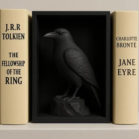 Crow On Rock — 3D printed animal figurine