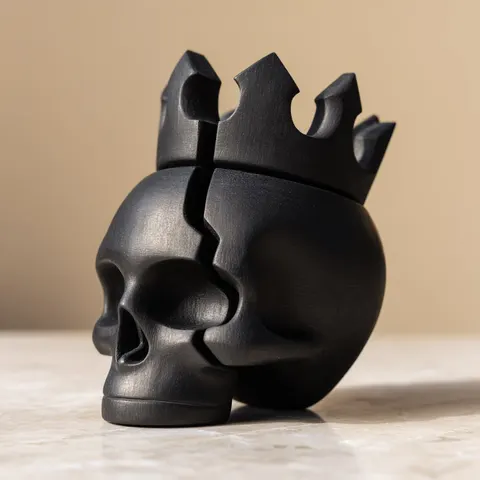 Crowned Skull — 3D printed gothic figurine