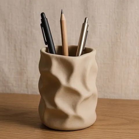 Crumpled Glass — 3D printed geometric vase