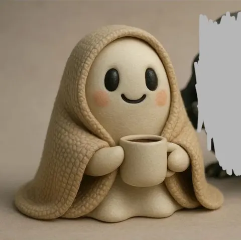 Cute Ghost — 3D printed gothic figurine
