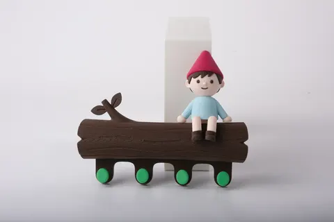 Cute Hanger Stump with Boy Character — 3D printed wall decor piece