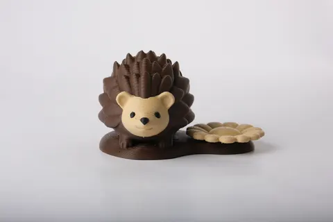 Cute Hedgehog Glasses & Phone Holder — 3D printed animal tray