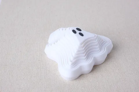 Cute Layered Ghost Flexi Toy — 3D printed flexi animal