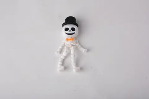 Cute Skeleton with Top Hat — 3D printed flexi animal