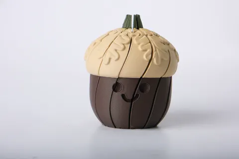 Cute Twistyball Acorn — 3D printed fidget toy