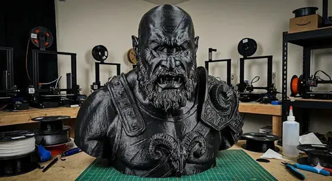 Cyclops Warrior — 3D printed bust sculpture