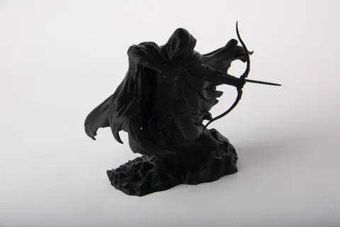 Dark Hooded Archer Sculpture — 3D printed bust sculpture