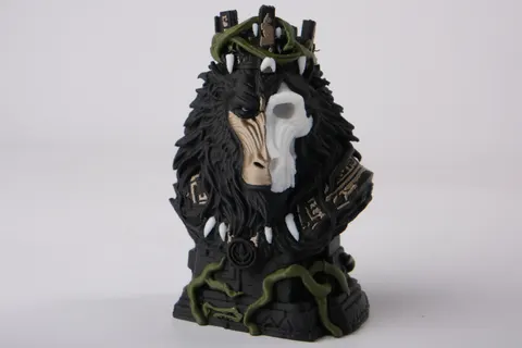 Dark Mandrill King Bust — 3D printed animal figurine