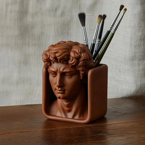 David's Head — 3D printed desk organizer