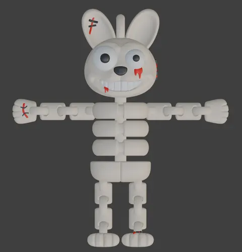 Dead Rabbit — 3D printed animal figurine