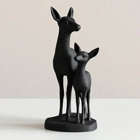 Deer And Fawn — 3D printed animal figurine