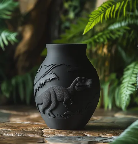 Dinosaur — 3D printed figural vase
