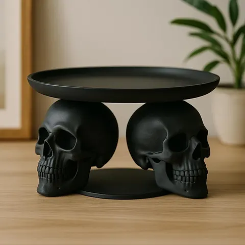 Dish With Skulls — 3D printed gothic figurine