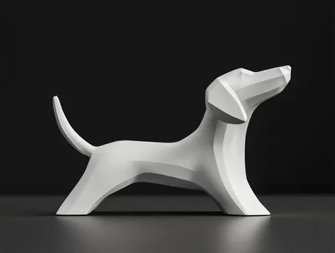 Doggy Белый — 3D printed flexi animal