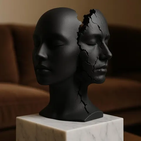 Double Headed Destroyed — 3D printed gothic figurine