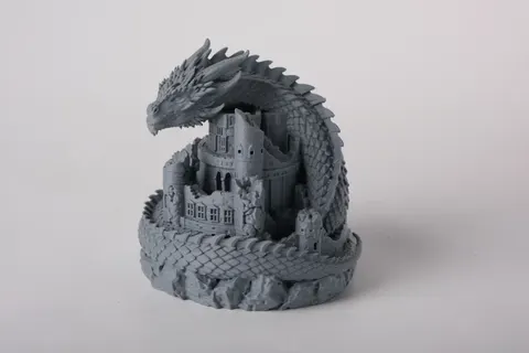 Dragon Guardian of the Fallen Castle — 3D printed animal figurine