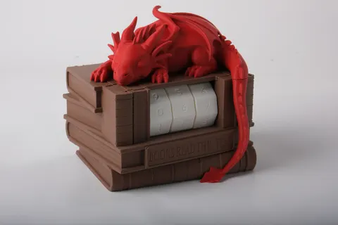 Dragon Reading Calendar — 3D printed wall decor piece