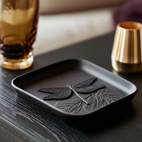 Dragonfly And Leaf — 3D printed animal tray