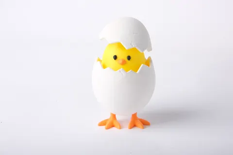 Easter Chick in Egg Figurine — 3D printed animal figurine