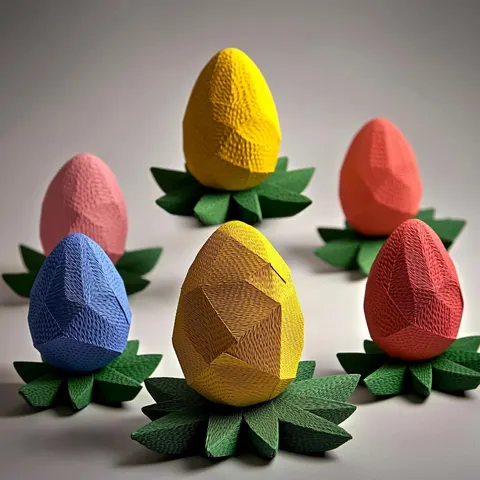 Egg In Grass — 3D printed animal figurine