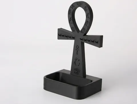 Egyptian Ankh Jewelry Stand & Organizer — 3D printed desk organizer