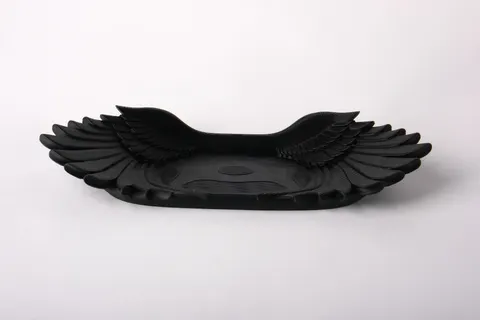 Elegant Winged Serving Dish with Intricate Detailing — 3D printed kitchen accessory